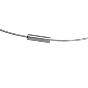 Beschichtetes Halsband aus silbernem Stahl, 45 cm, mit Magnetverschluss