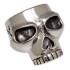 Schwerer Giftring Motiv Totenkopf aus 925 Sterling Silber, oxidiert